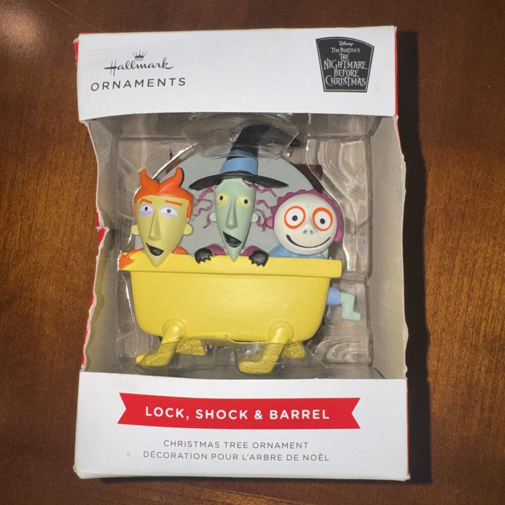 Christmas Hallmark Ornament The Nightmare Before Xmas Lock, Shock, & Barrel